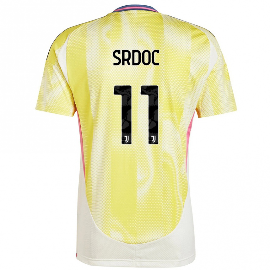 Niño Fútbol Camiseta Ivano Srdoc #11 Amarillo Solar 2ª Equipación 2024/25 Perú