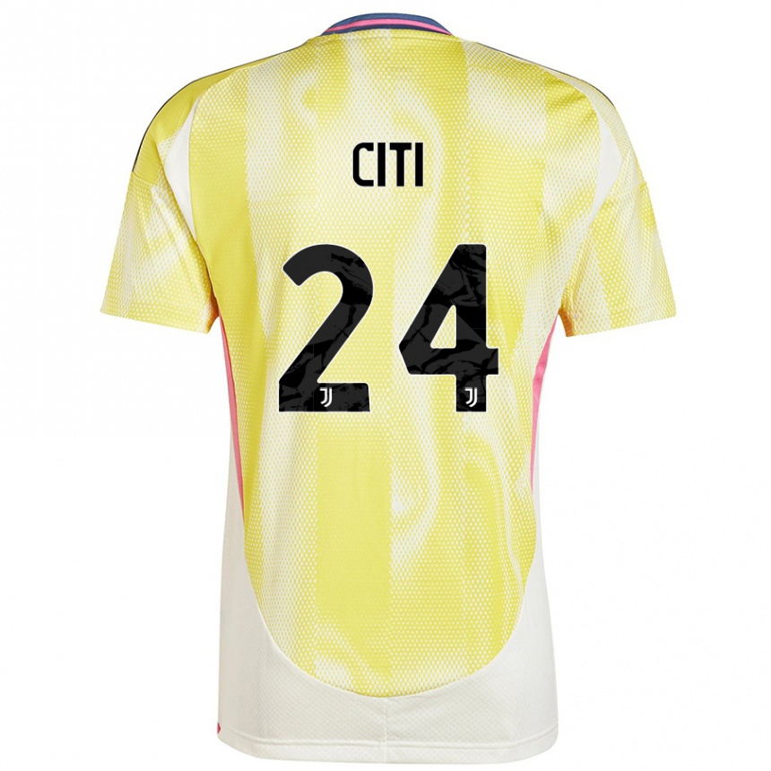 Niño Fútbol Camiseta Alessandro Citi #24 Amarillo Solar 2ª Equipación 2024/25 Perú