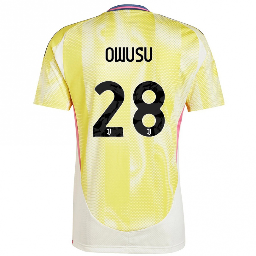 Niño Fútbol Camiseta Augusto Owusu #28 Amarillo Solar 2ª Equipación 2024/25 Perú