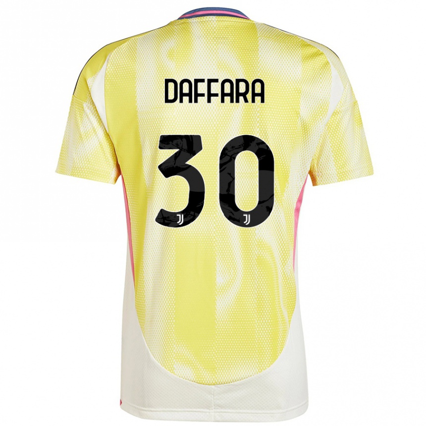 Niño Fútbol Camiseta Giovanni Daffara #30 Amarillo Solar 2ª Equipación 2024/25 Perú