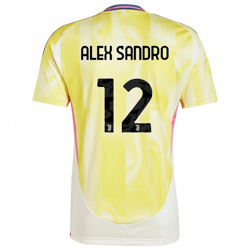 Niño Fútbol Camiseta Alex Sandro #12 Amarillo Solar 2ª Equipación 2024/25 Perú