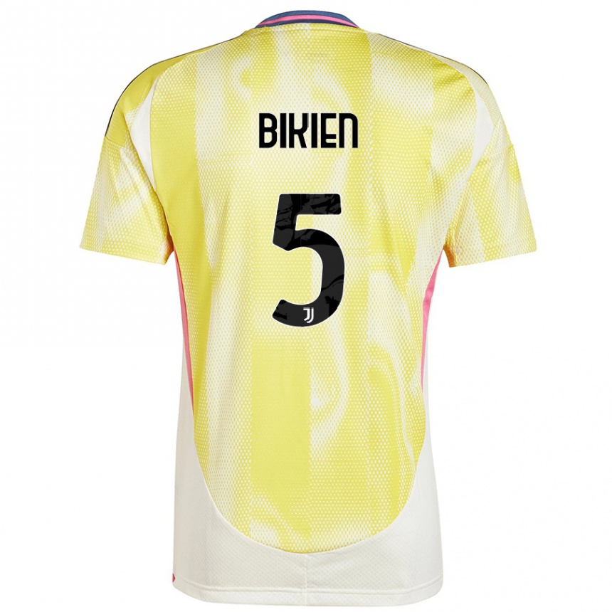 Niño Fútbol Camiseta Felix Nzouango Bikien #5 Amarillo Solar 2ª Equipación 2024/25 Perú