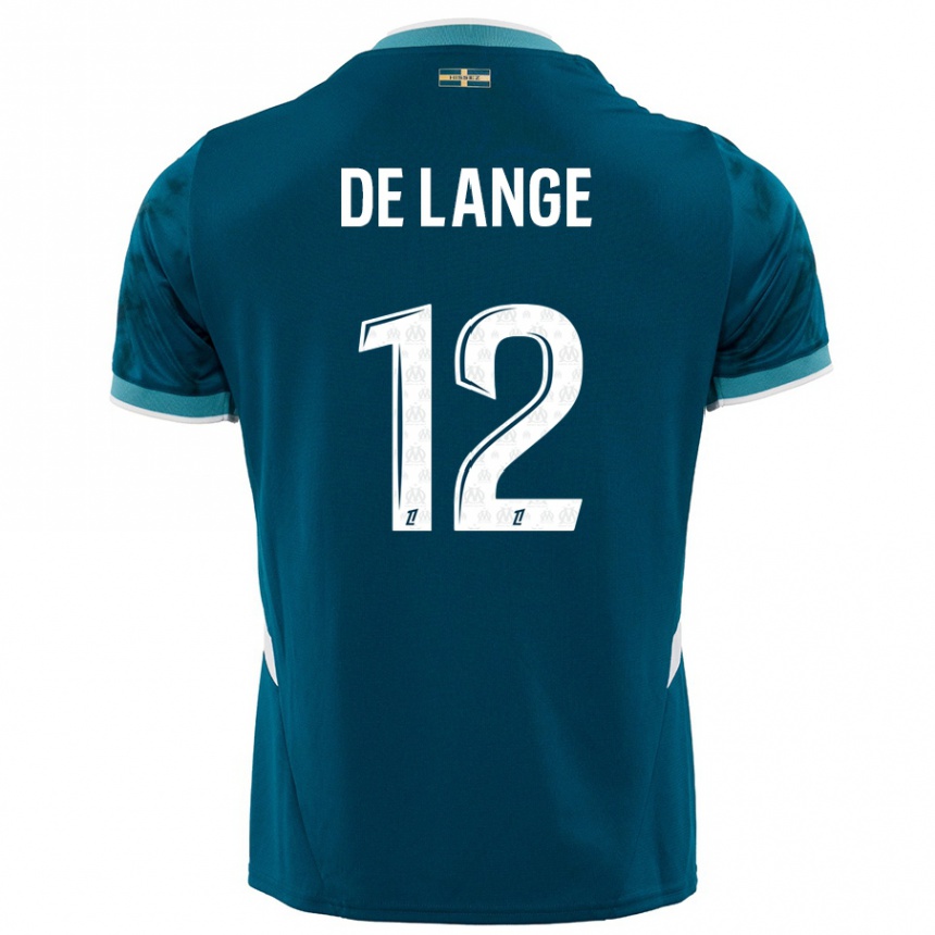 Niño Fútbol Camiseta Jeffrey De Lange #12 Azul Turquesa 2ª Equipación 2024/25 Perú