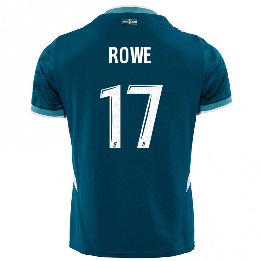 Niño Fútbol Camiseta Jonathan Rowe #17 Azul Turquesa 2ª Equipación 2024/25 Perú