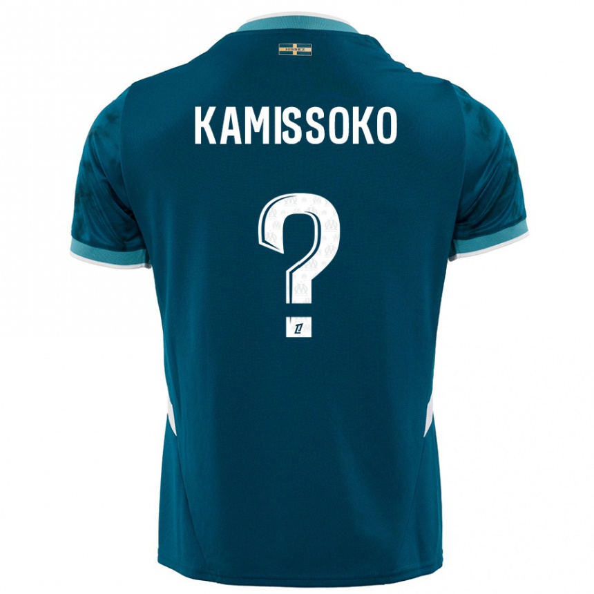 Niño Fútbol Camiseta Nouhoum Kamissoko #0 Azul Turquesa 2ª Equipación 2024/25 Perú