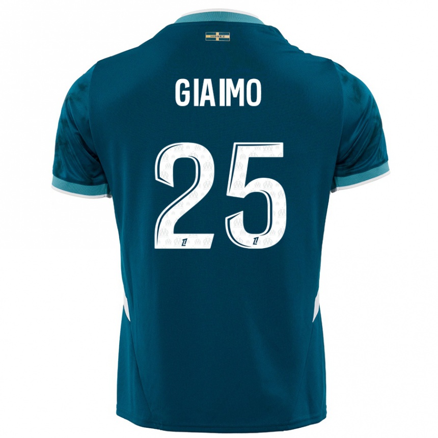 Niño Fútbol Camiseta Carla Giaimo #25 Azul Turquesa 2ª Equipación 2024/25 Perú