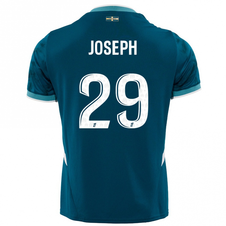 Niño Fútbol Camiseta Darlina Joseph #29 Azul Turquesa 2ª Equipación 2024/25 Perú