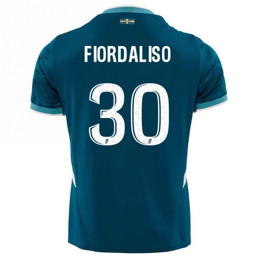 Niño Fútbol Camiseta Thelma Fiordaliso #30 Azul Turquesa 2ª Equipación 2024/25 Perú