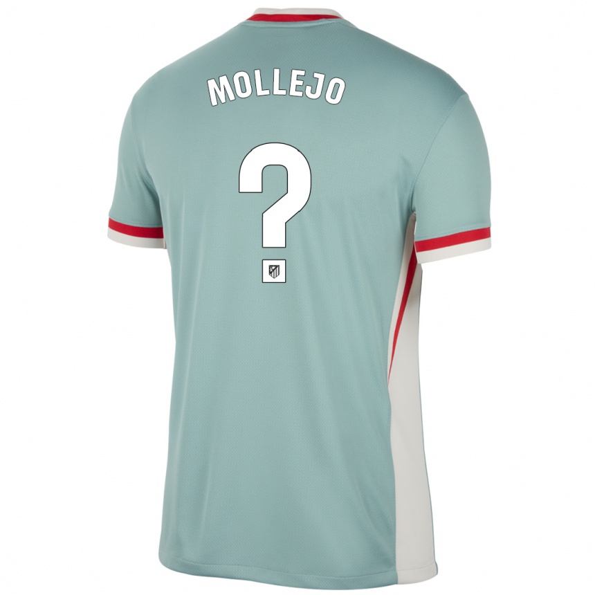 Niño Fútbol Camiseta Victor Mollejo #0 Beige Claro Azul 2ª Equipación 2024/25 Perú