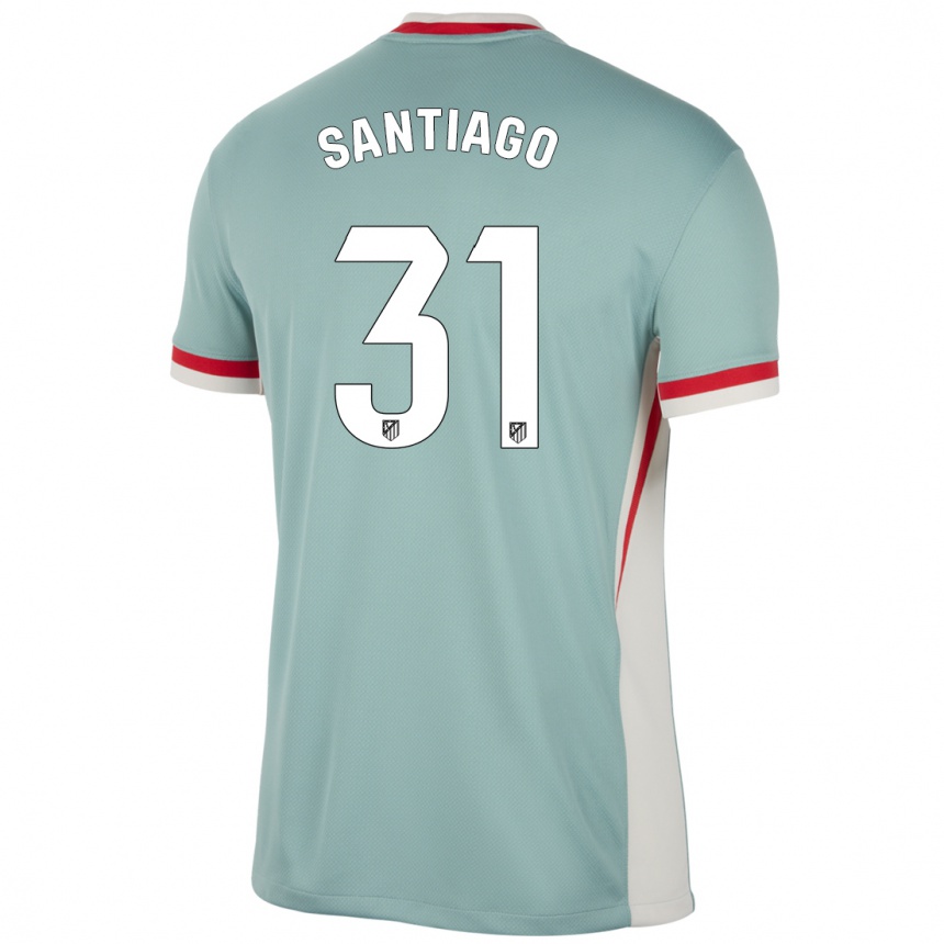 Niño Fútbol Camiseta Abraham Santiago #31 Beige Claro Azul 2ª Equipación 2024/25 Perú