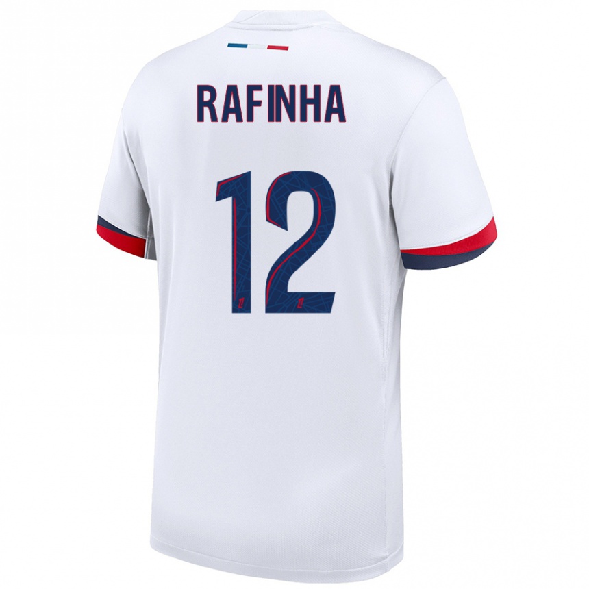 Niño Fútbol Camiseta Rafinha #12 Blanco Azul Rojo 2ª Equipación 2024/25 Perú