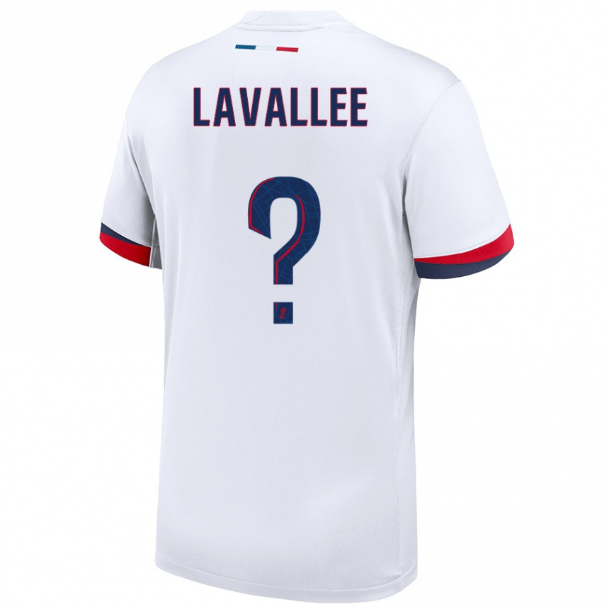 Niño Fútbol Camiseta Lucas Lavallee #0 Blanco Azul Rojo 2ª Equipación 2024/25 Perú