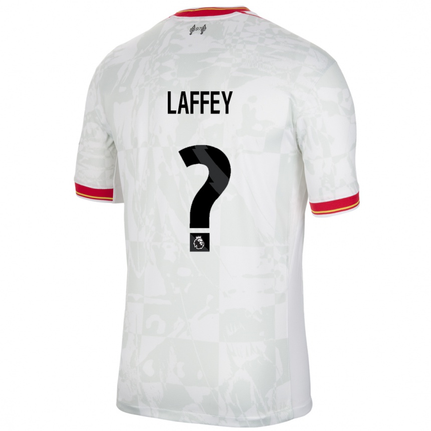 Niño Fútbol Camiseta Michael Laffey #0 Blanco Rojo Negro Equipación Tercera 2024/25 Perú