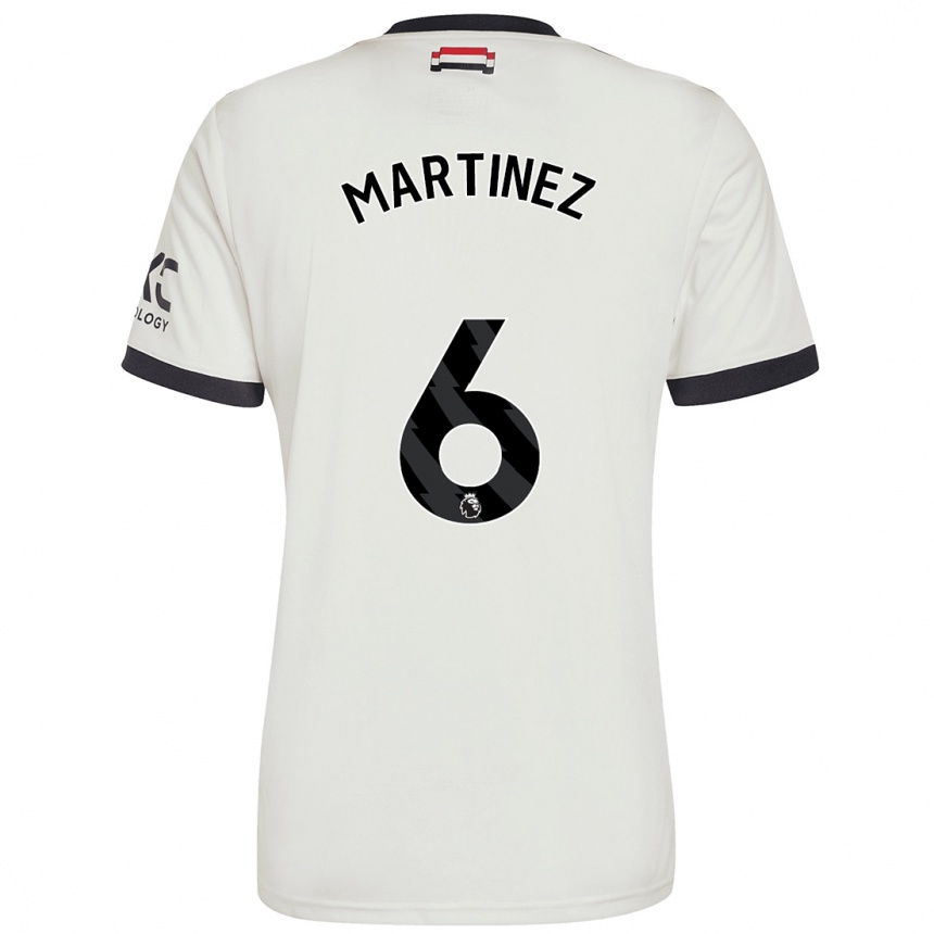 Niño Fútbol Camiseta Lisandro Martinez #6 Blanquecino Equipación Tercera 2024/25 Perú