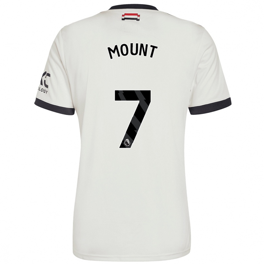 Niño Fútbol Camiseta Mason Mount #7 Blanquecino Equipación Tercera 2024/25 Perú