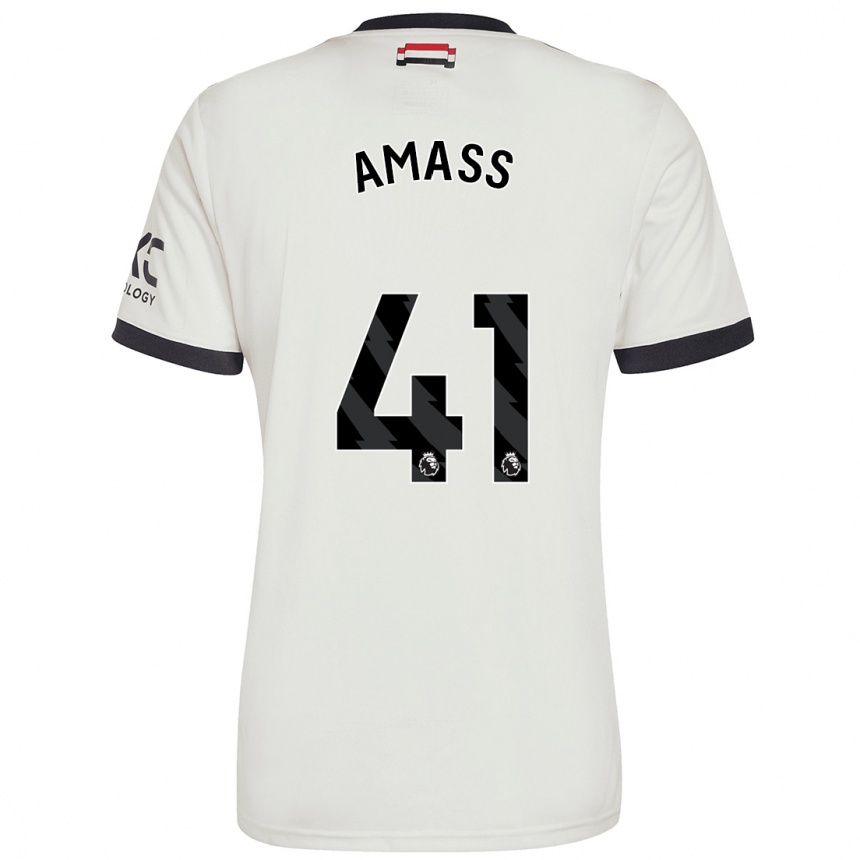 Niño Fútbol Camiseta Harry Amass #41 Blanquecino Equipación Tercera 2024/25 Perú