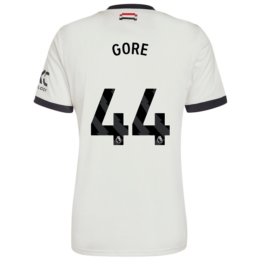 Niño Fútbol Camiseta Daniel Gore #44 Blanquecino Equipación Tercera 2024/25 Perú