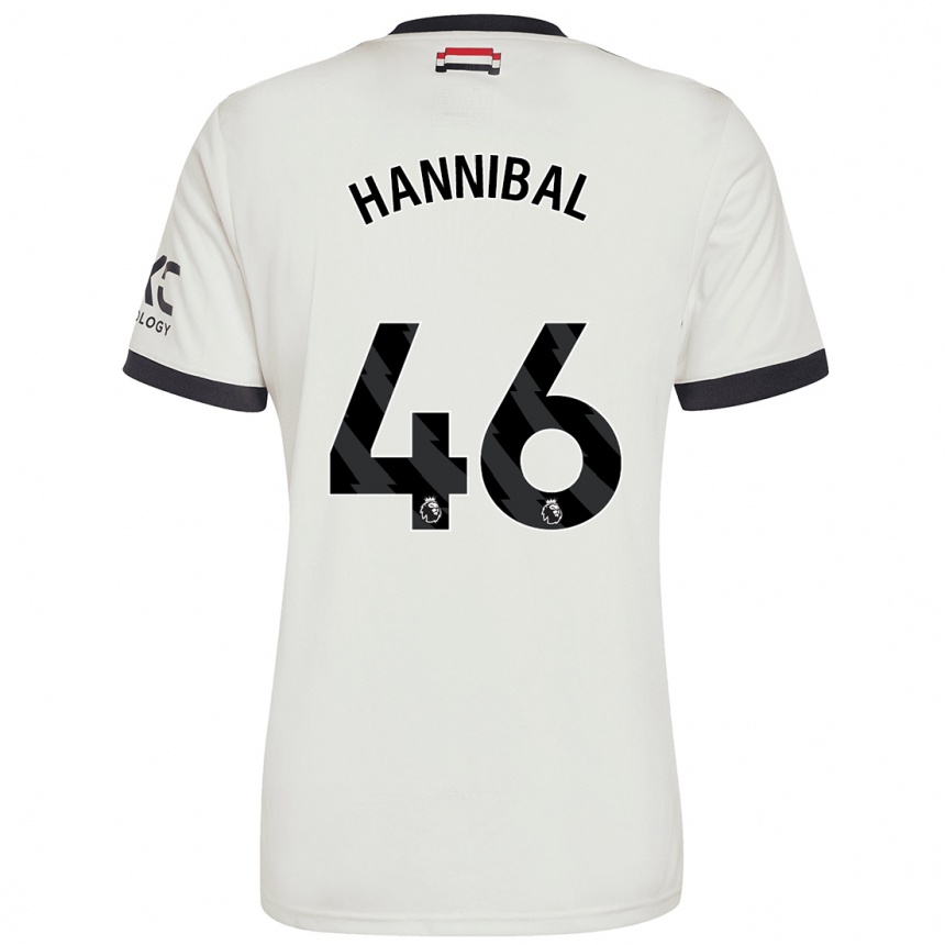 Niño Fútbol Camiseta Hannibal Mejbri #46 Blanquecino Equipación Tercera 2024/25 Perú