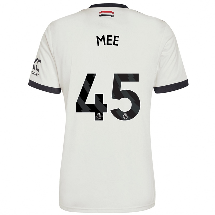 Niño Fútbol Camiseta Dermot Mee #45 Blanquecino Equipación Tercera 2024/25 Perú