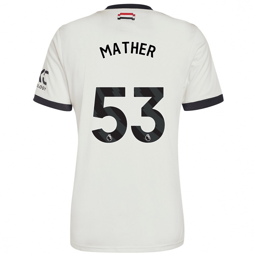 Niño Fútbol Camiseta Sam Mather #53 Blanquecino Equipación Tercera 2024/25 Perú