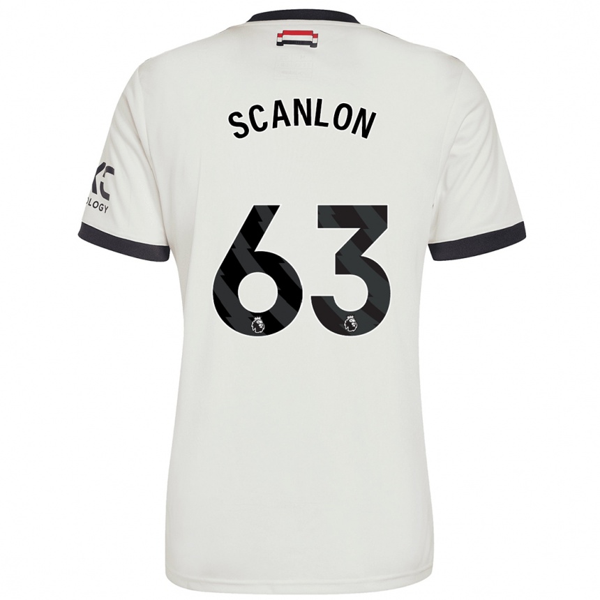 Niño Fútbol Camiseta James Scanlon #63 Blanquecino Equipación Tercera 2024/25 Perú