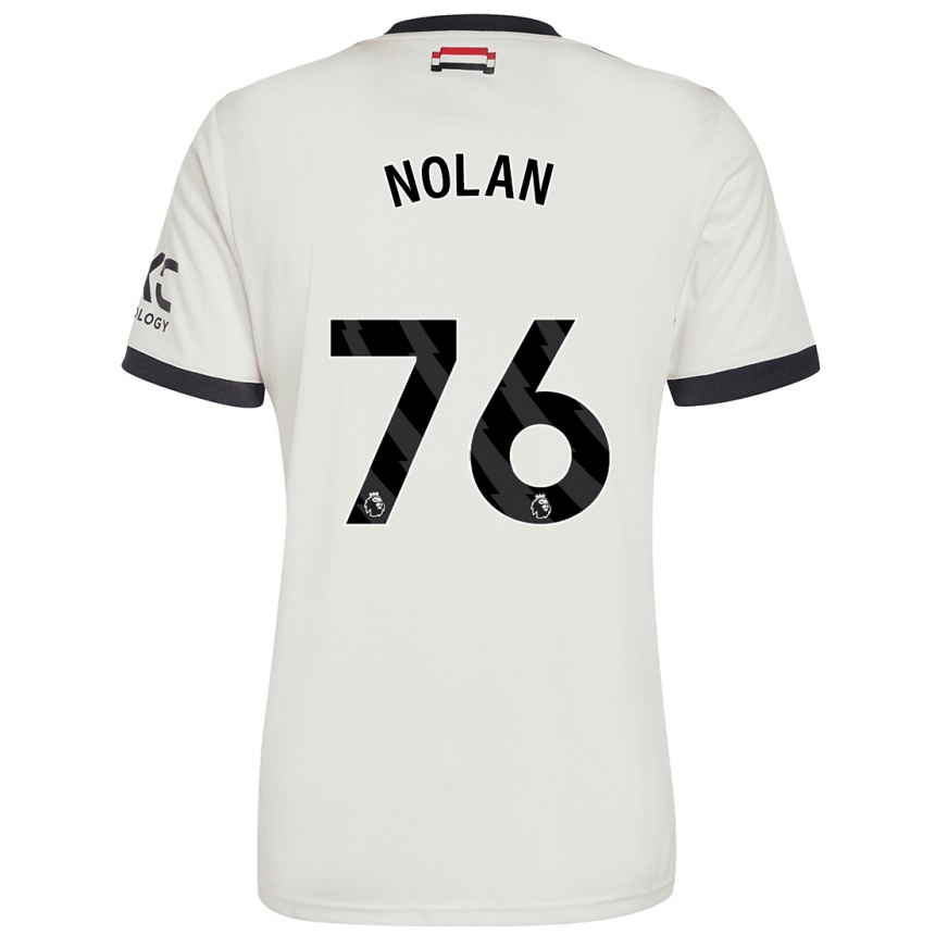 Niño Fútbol Camiseta James Nolan #76 Blanquecino Equipación Tercera 2024/25 Perú