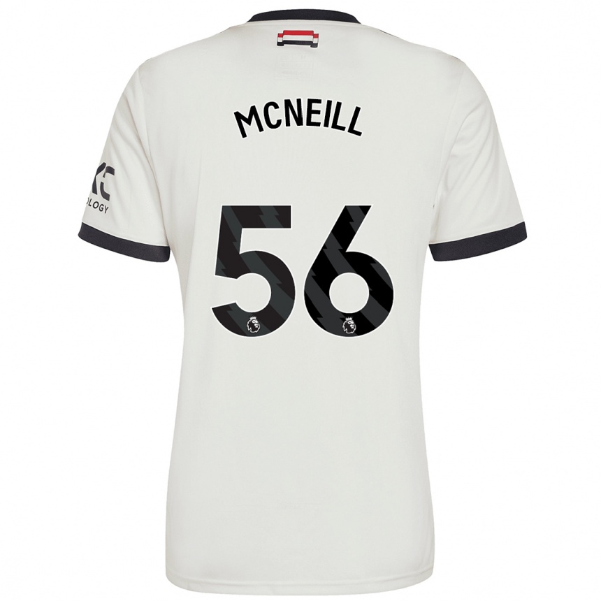 Niño Fútbol Camiseta Charlie Mcneill #56 Blanquecino Equipación Tercera 2024/25 Perú