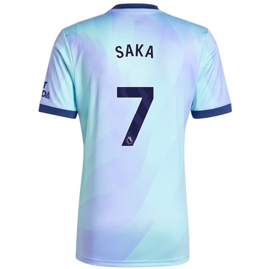 Niño Fútbol Camiseta Bukayo Saka #7 Agua Equipación Tercera 2024/25 Perú