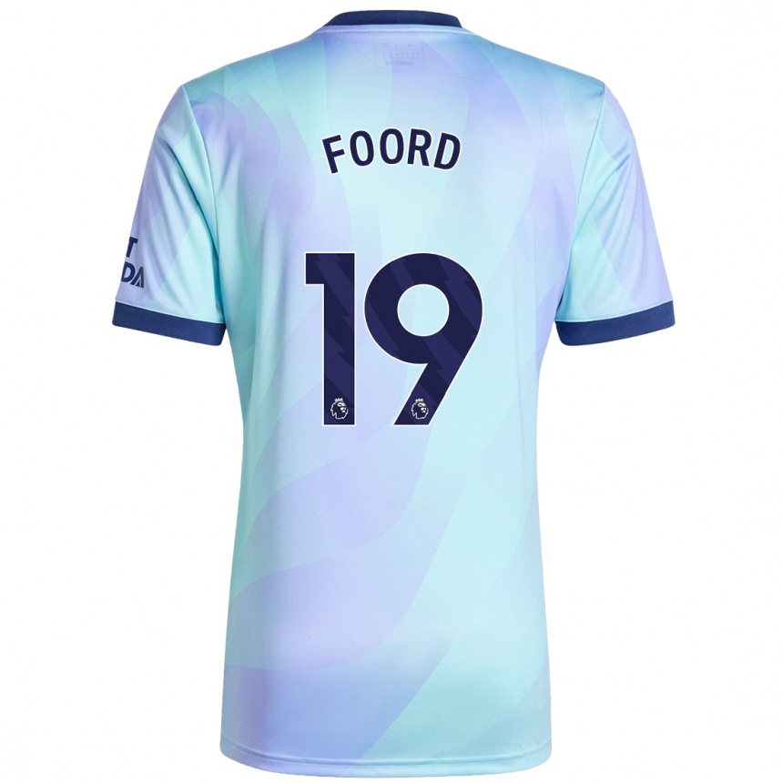 Niño Fútbol Camiseta Caitlin Foord #19 Agua Equipación Tercera 2024/25 Perú