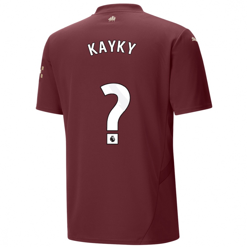 Niño Fútbol Camiseta Kayky #0 Granate Equipación Tercera 2024/25 Perú