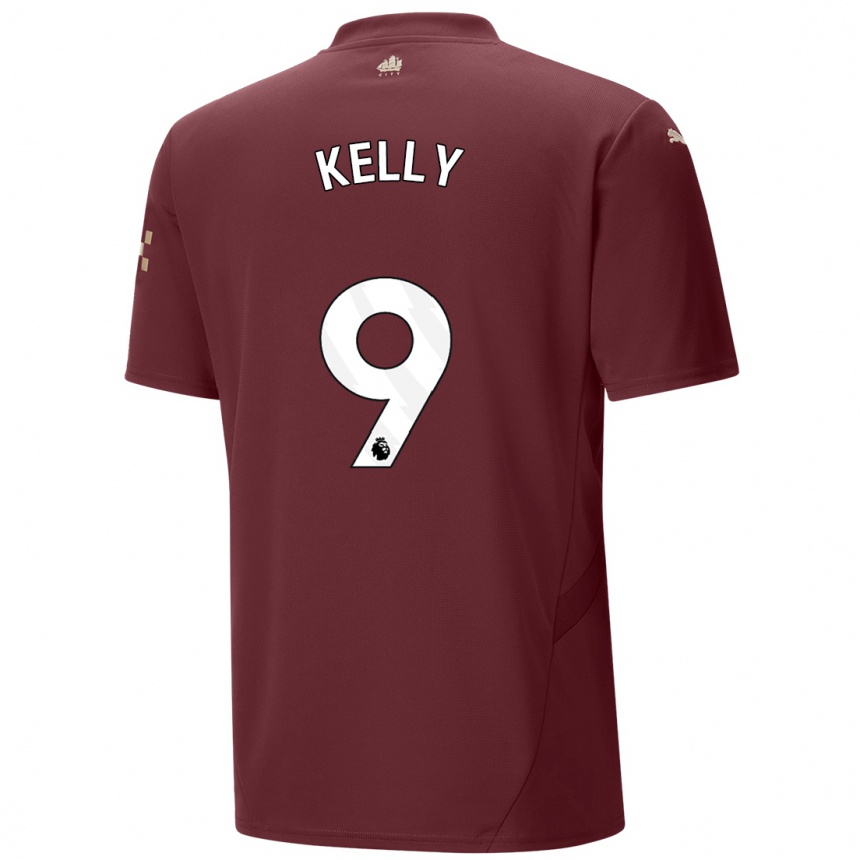 Niño Fútbol Camiseta Chloe Kelly #9 Granate Equipación Tercera 2024/25 Perú