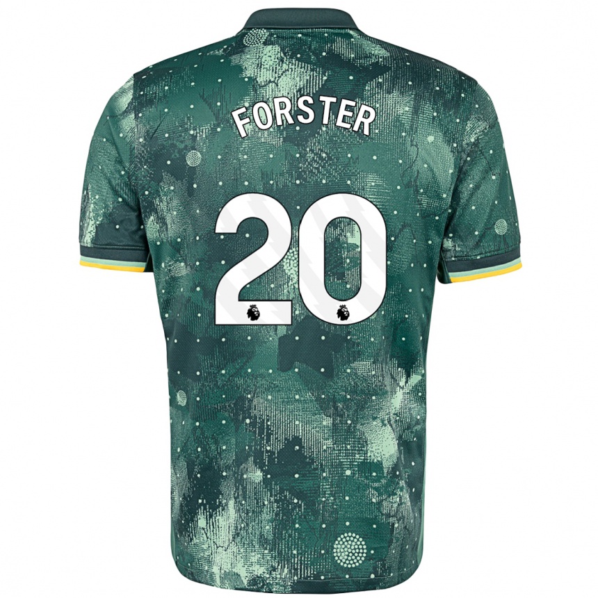 Niño Fútbol Camiseta Fraser Forster #20 Verde Menta Equipación Tercera 2024/25 Perú