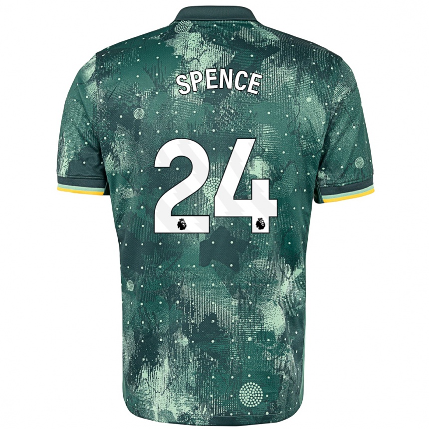 Niño Fútbol Camiseta Djed Spence #24 Verde Menta Equipación Tercera 2024/25 Perú