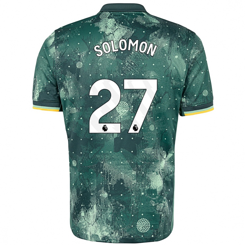 Niño Fútbol Camiseta Manor Solomon #27 Verde Menta Equipación Tercera 2024/25 Perú