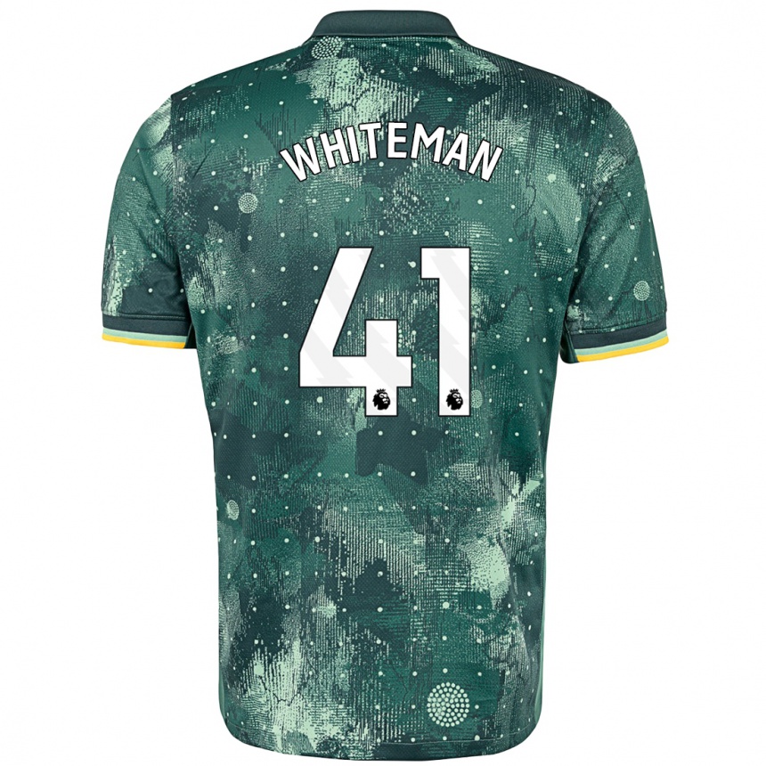 Niño Fútbol Camiseta Alfie Whiteman #41 Verde Menta Equipación Tercera 2024/25 Perú