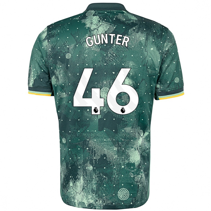 Niño Fútbol Camiseta Luca Gunter #46 Verde Menta Equipación Tercera 2024/25 Perú