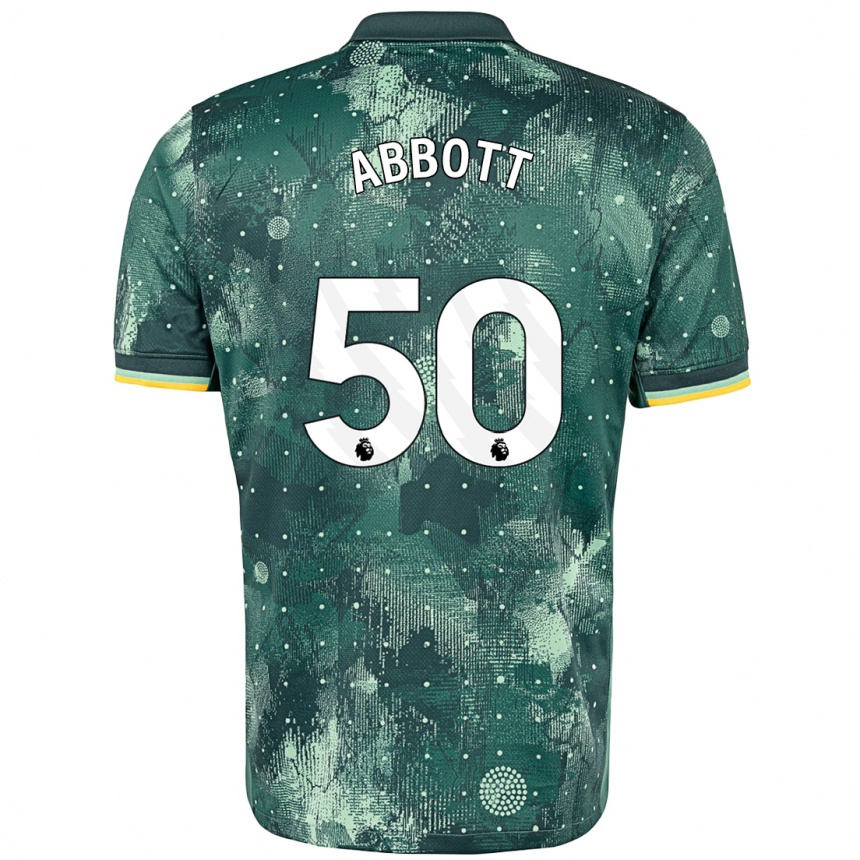 Niño Fútbol Camiseta George Abbott #50 Verde Menta Equipación Tercera 2024/25 Perú