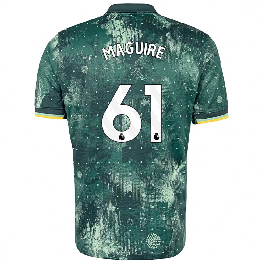 Niño Fútbol Camiseta Aaron Maguire #61 Verde Menta Equipación Tercera 2024/25 Perú