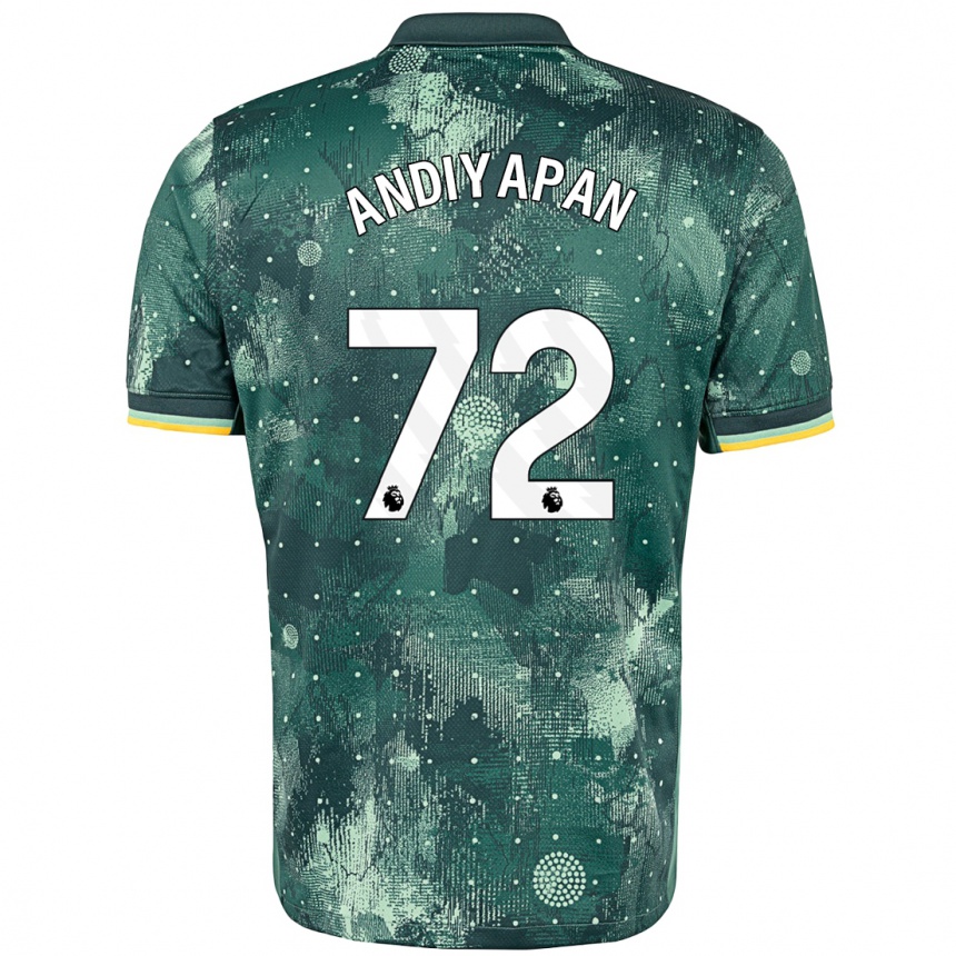 Niño Fútbol Camiseta William Andiyapan #72 Verde Menta Equipación Tercera 2024/25 Perú