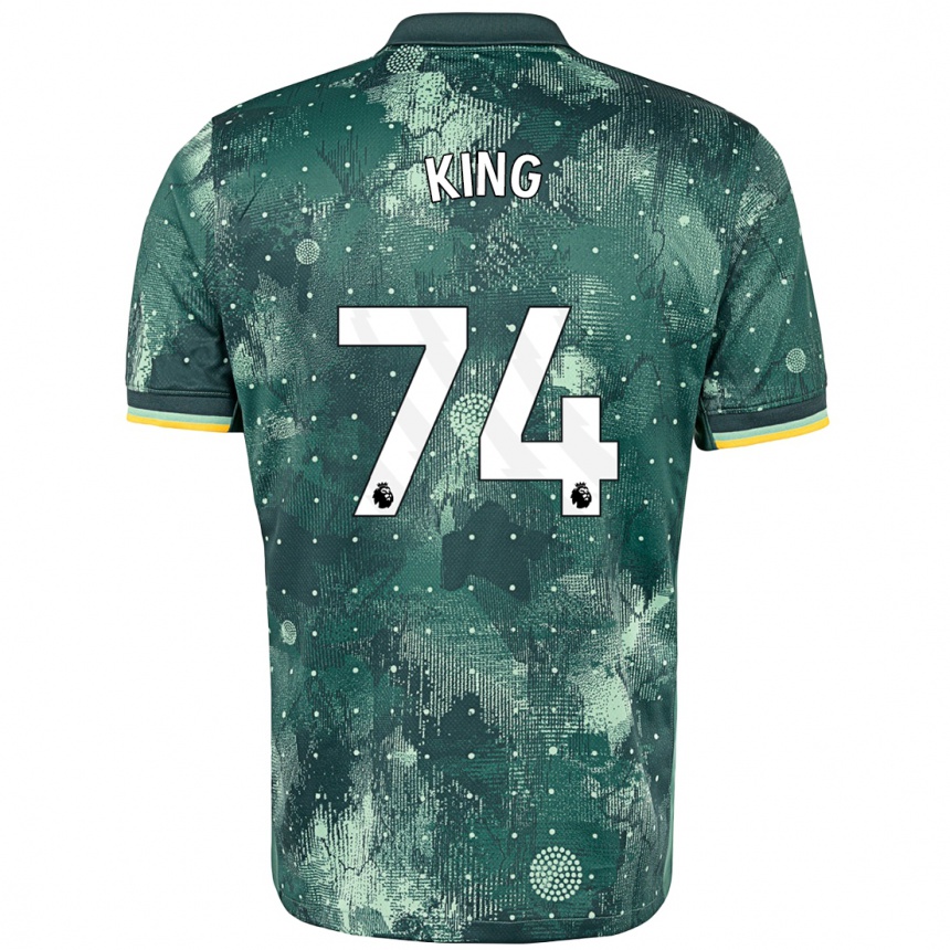 Niño Fútbol Camiseta Maeson King #74 Verde Menta Equipación Tercera 2024/25 Perú