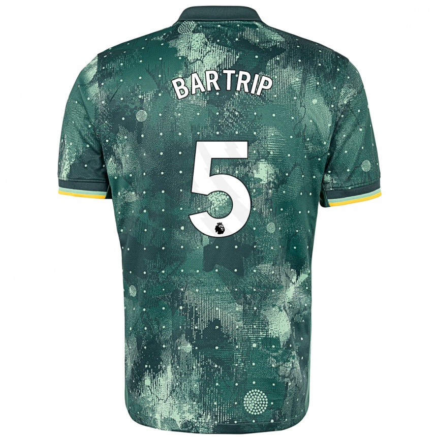 Niño Fútbol Camiseta Molly Bartrip #5 Verde Menta Equipación Tercera 2024/25 Perú