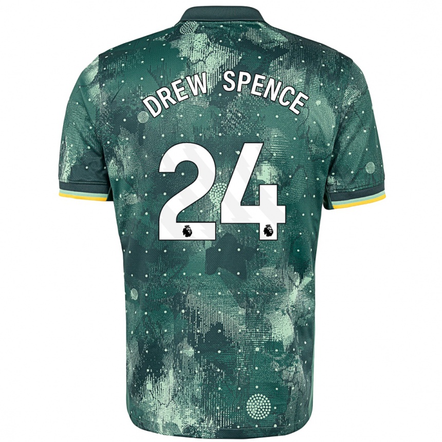 Niño Fútbol Camiseta Drew Spence #24 Verde Menta Equipación Tercera 2024/25 Perú