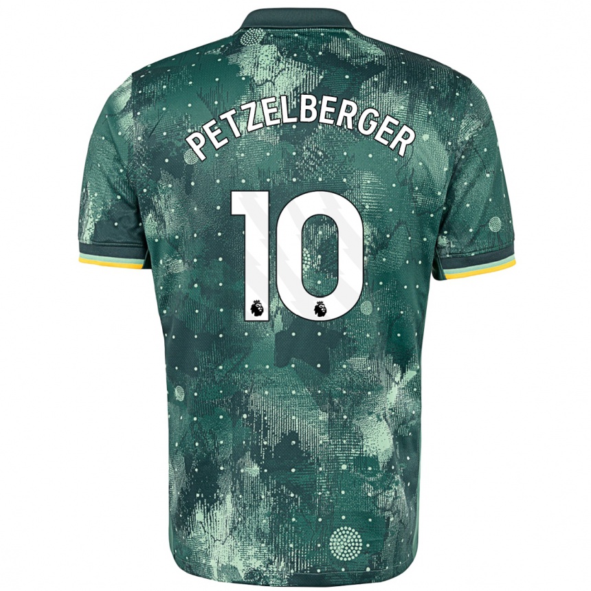 Niño Fútbol Camiseta Ramona Petzelberger #10 Verde Menta Equipación Tercera 2024/25 Perú