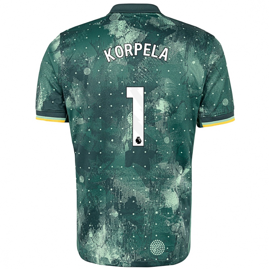 Niño Fútbol Camiseta Tinja-Riikka Korpela #1 Verde Menta Equipación Tercera 2024/25 Perú