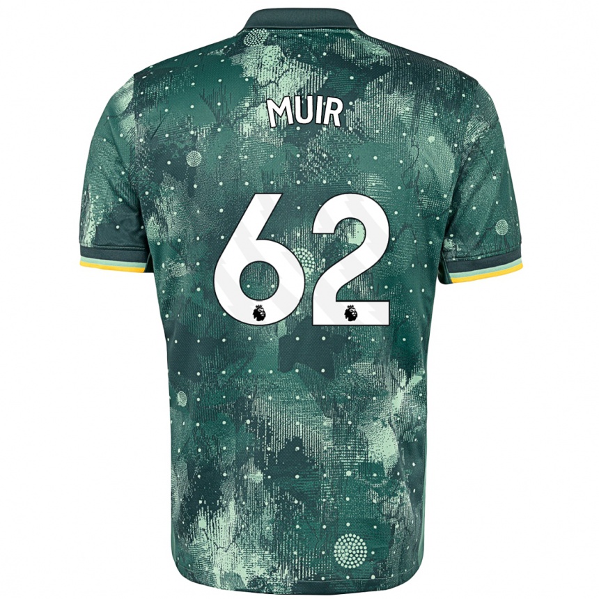 Niño Fútbol Camiseta Marqes Muir #62 Verde Menta Equipación Tercera 2024/25 Perú