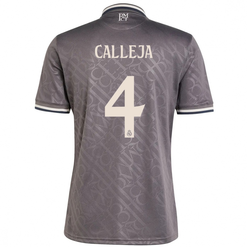 Niño Fútbol Camiseta Jaime Calleja #4 Carbón Equipación Tercera 2024/25 Perú