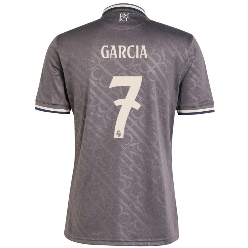 Niño Fútbol Camiseta Gonzalo Garcia #7 Carbón Equipación Tercera 2024/25 Perú