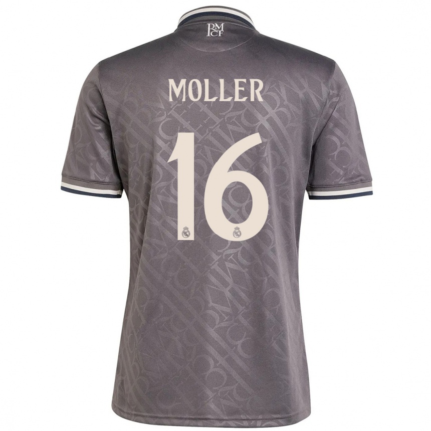 Niño Fútbol Camiseta Caroline Moller #16 Carbón Equipación Tercera 2024/25 Perú