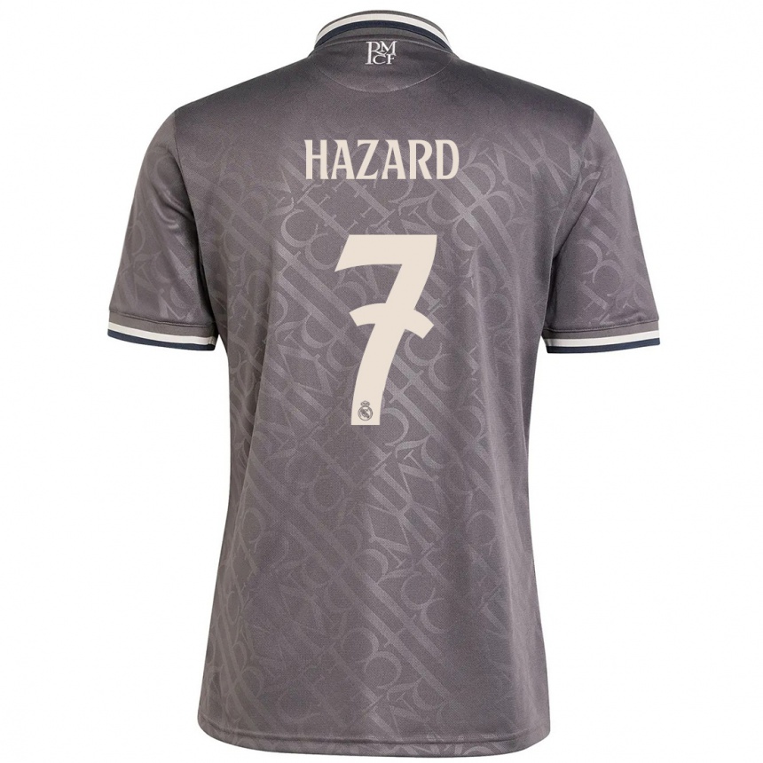 Niño Fútbol Camiseta Eden Hazard #7 Carbón Equipación Tercera 2024/25 Perú