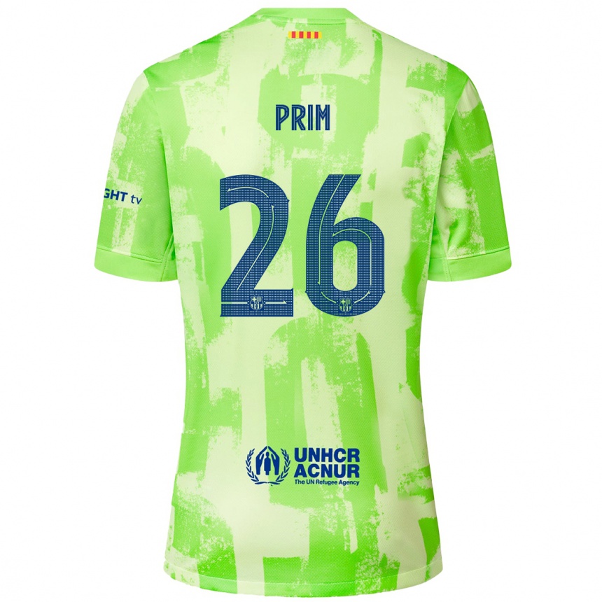 Niño Fútbol Camiseta Pau Prim #26 Lima Equipación Tercera 2024/25 Perú